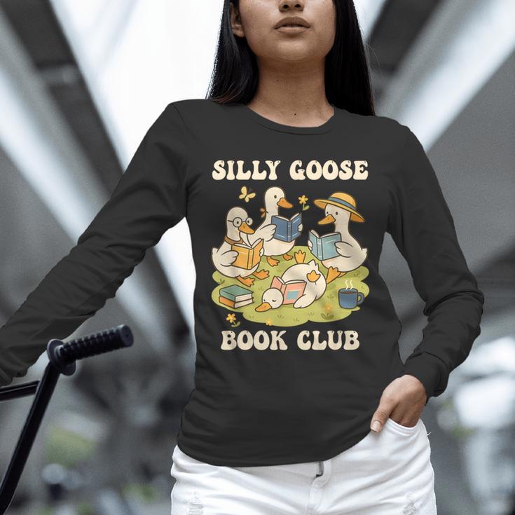 Silly-Goose Book Club Goose And Book Lovers Unisex Long Sleeve T-Shirt Silly-Goose Book Club Goose And Book Lovers Unisex Long Sleeve T-Shirt
