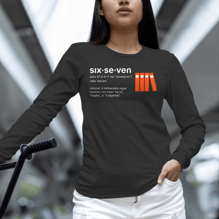 Six Seven Meme Reading Book Lover 6-7 67 Definition Unisex Long Sleeve T-Shirt Six Seven Meme Reading Book Lover 6-7 67 Definition Unisex Long Sleeve T-Shirt