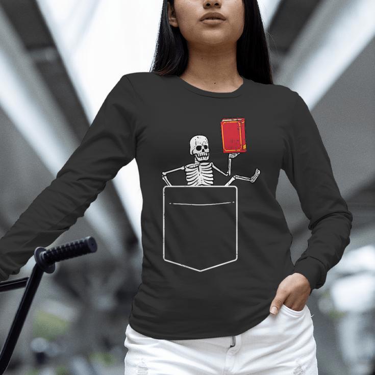 Skeleton Books Read Book Reading Librarian Across America Unisex Long Sleeve T-Shirt