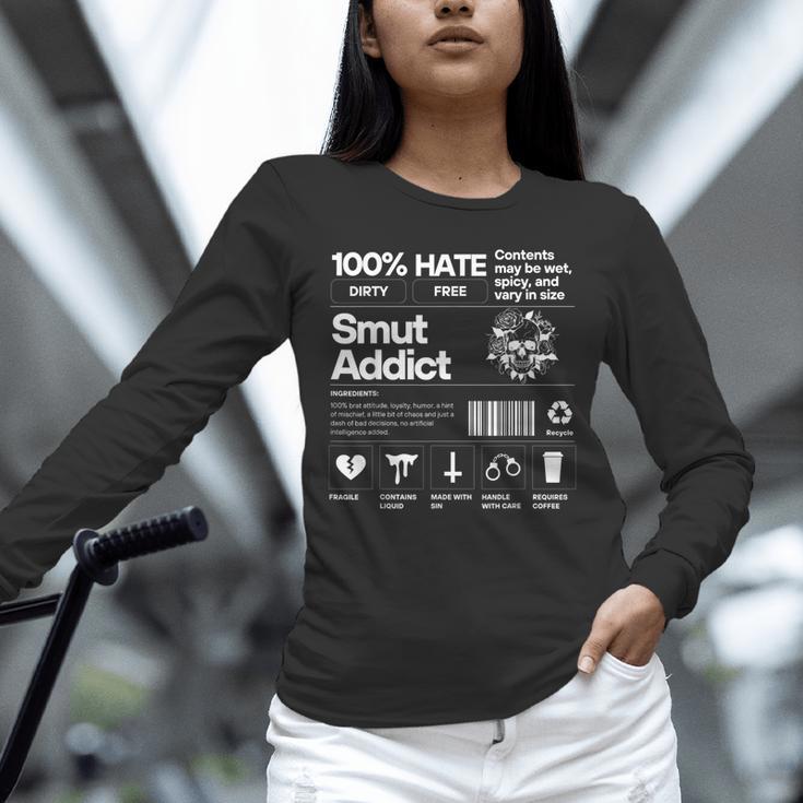 Smutty Book Addict Romance Book Lover Smut Addict Ingredient Unisex Long Sleeve T-Shirt
