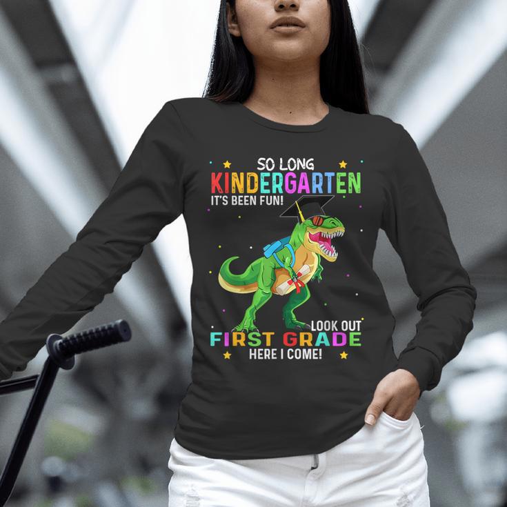 So Long Kindergarten Graduation Class 2025 Dinosaur Kids Unisex Long Sleeve T-Shirt