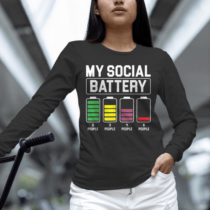 My Social Battery Introverted Low Energy Antisocial Unisex Long Sleeve T-Shirt