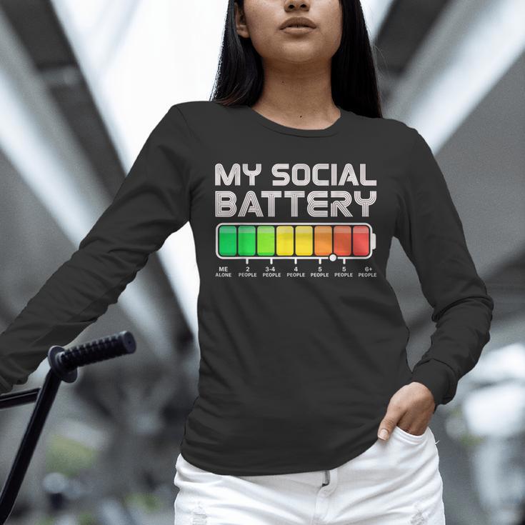 Social Battery Low Energy Antisocial Introvert Unisex Long Sleeve T-Shirt Social Battery Low Energy Antisocial Introvert Unisex Long Sleeve T-Shirt