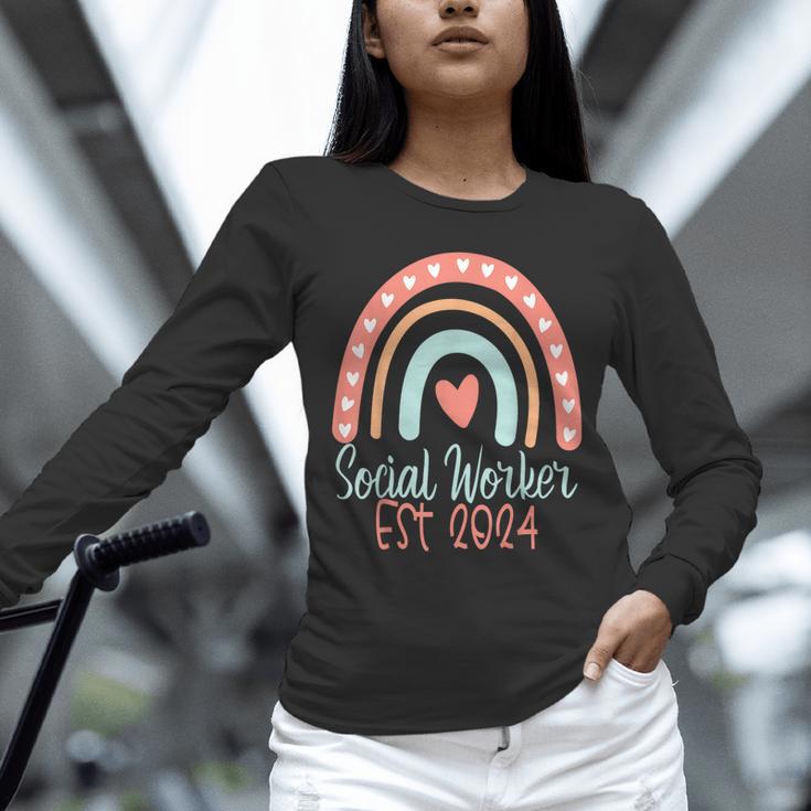 Social Worker Work MSW BSW Graduation 2024 Masters Degree Unisex Long Sleeve T-Shirt