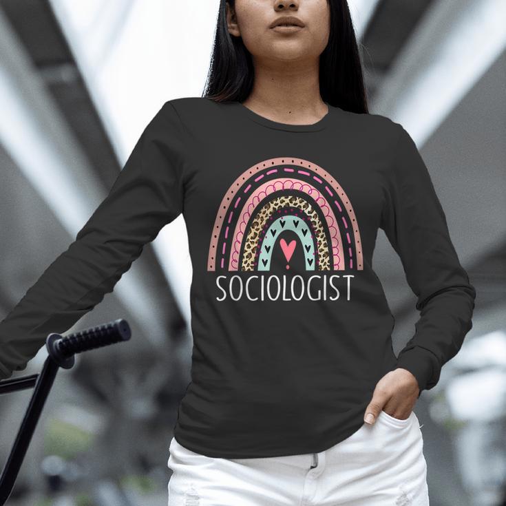 Sociologist Sociology Teacher Graduation Rainbow Unisex Long Sleeve T-Shirt