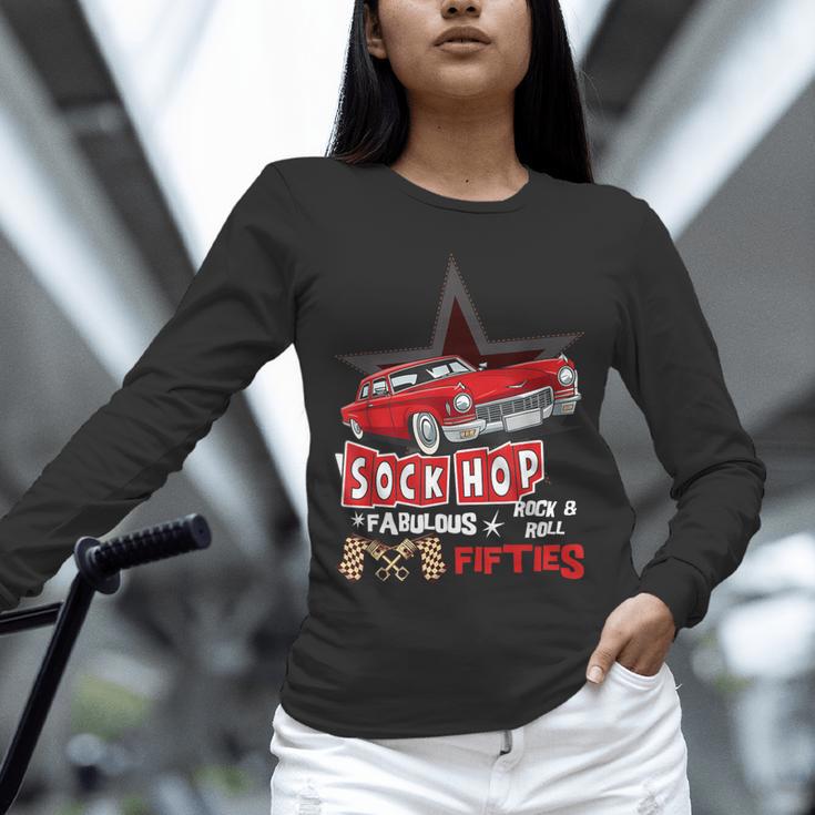 Sock Hop Fabulous Fifties Rock N Roll Automobile Nostalgia Unisex Long Sleeve T-Shirt Sock Hop Fabulous Fifties Rock N Roll Automobile Nostalgia Unisex Long Sleeve T-Shirt