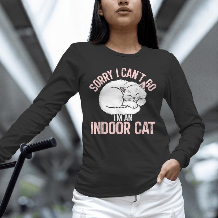 Sorry I Can't Go I'm An Indoor Cat Lazy Humor Introvert Cat Unisex Long Sleeve T-Shirt Sorry I Can't Go I'm An Indoor Cat Lazy Humor Introvert Cat Unisex Long Sleeve T-Shirt
