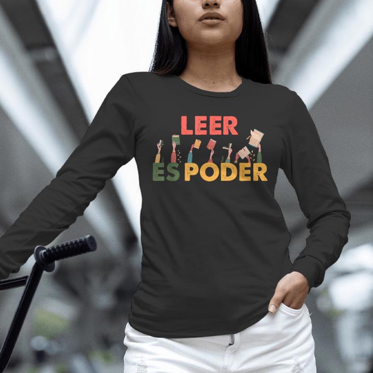 Spanish Reading Book Lover Teacher Maestra Leer Es Poder For Men Women Unisex Long Sleeve T-Shirt Spanish Reading Book Lover Teacher Maestra Leer Es Poder For Men Women Unisex Long Sleeve T-Shirt