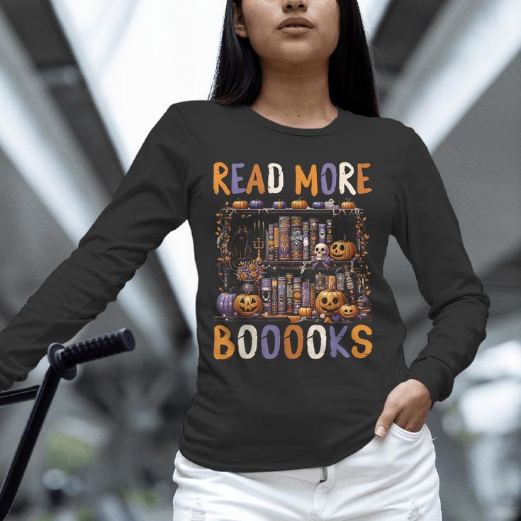 Spooky Halloween Bookshelf Bookcase Read More Books Unisex Long Sleeve T-Shirt Spooky Halloween Bookshelf Bookcase Read More Books Unisex Long Sleeve T-Shirt