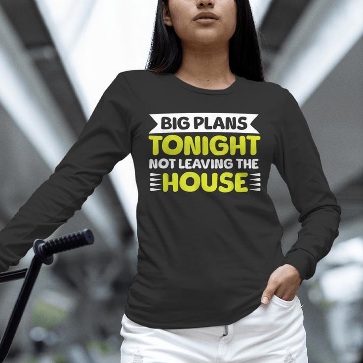 Staying Alone Big Plans Tonight Ideal For Introverts Unisex Long Sleeve T-Shirt Staying Alone Big Plans Tonight Ideal For Introverts Unisex Long Sleeve T-Shirt