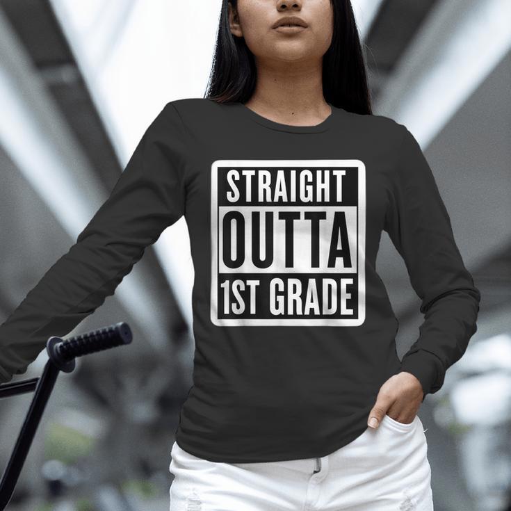 Straight Outta 1st Grade First Graduate Graduation Student Unisex Long Sleeve T-Shirt