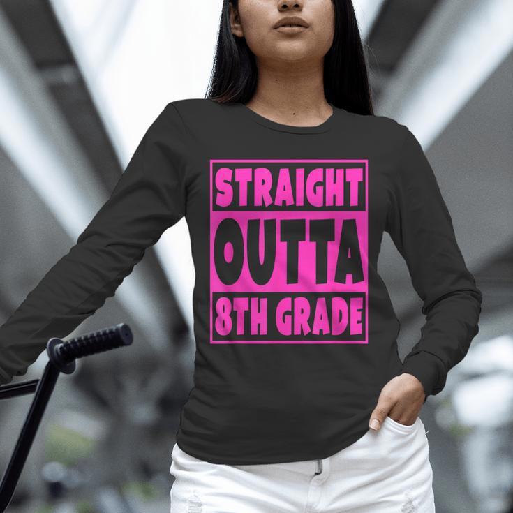 Straight Outta 8th Grade Graduation Eighth Grade T-Shirt Unisex Long Sleeve T-Shirt