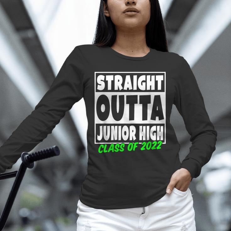 Straight Outta Junior High School Class Of 2022 Graduation Unisex Long Sleeve T-Shirt