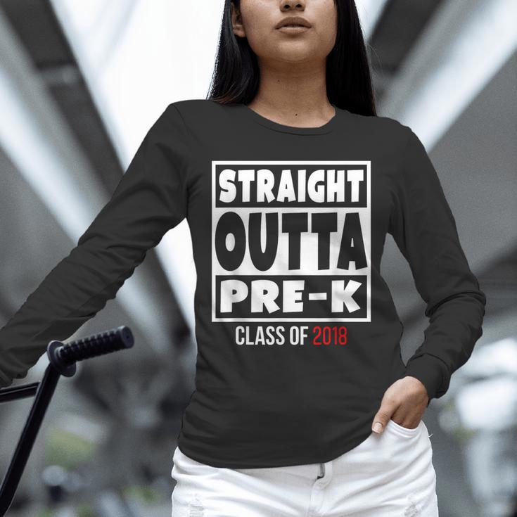 Straight Outta Pre-K Class Of 2018 Shirt Graduation Unisex Long Sleeve T-Shirt