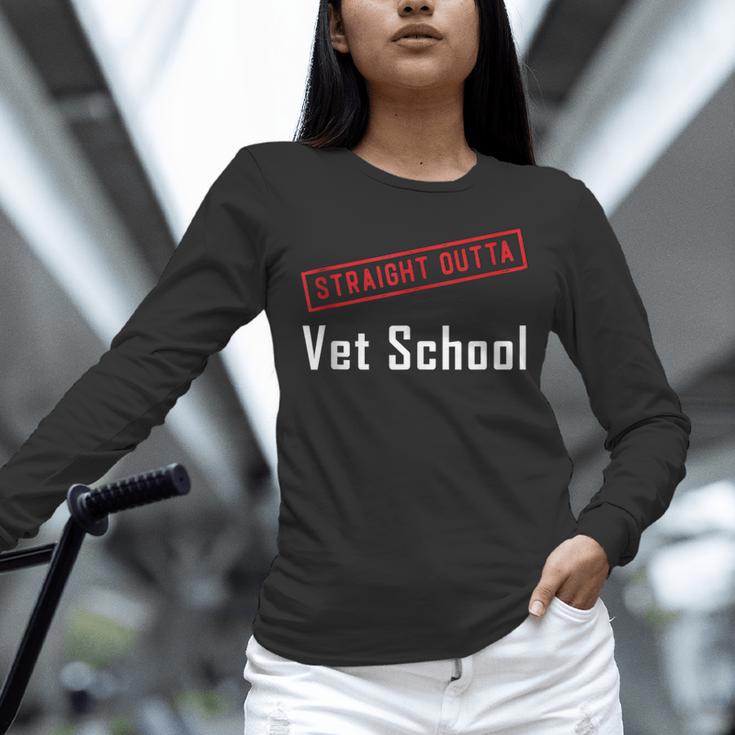 Straight Outta Vet School Graduation Veternarians I Survived Unisex Long Sleeve T-Shirt