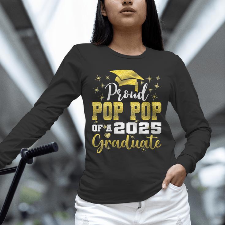 Super Proud Pop Pop Of 2025 Graduate Graduation Family Unisex Long Sleeve T-Shirt