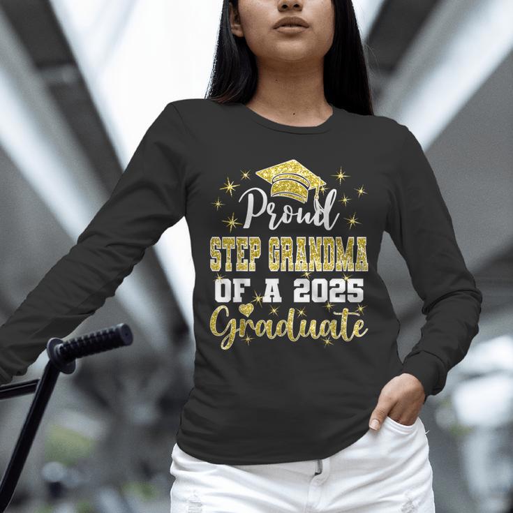 Super Proud Step Grandma Of 2025 Graduate Graduation Family Unisex Long Sleeve T-Shirt