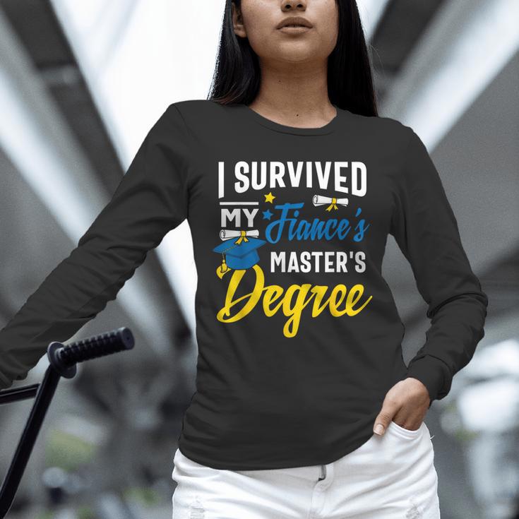 i Survived My Fiance's Masters Degree Graduation Gifts Unisex Long Sleeve T-Shirt
