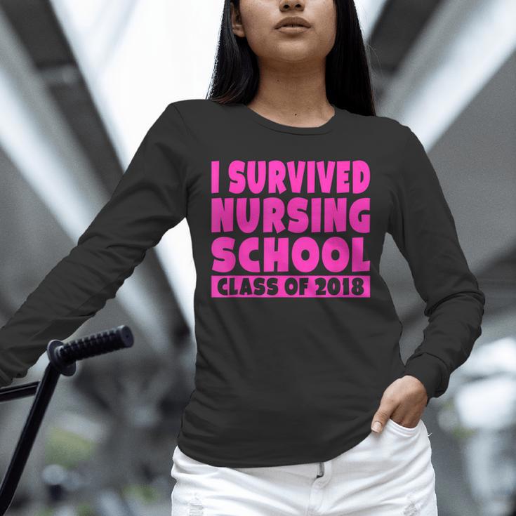 I Survived Nursing School Class Of 2018 Graduation Shirt Unisex Long Sleeve T-Shirt