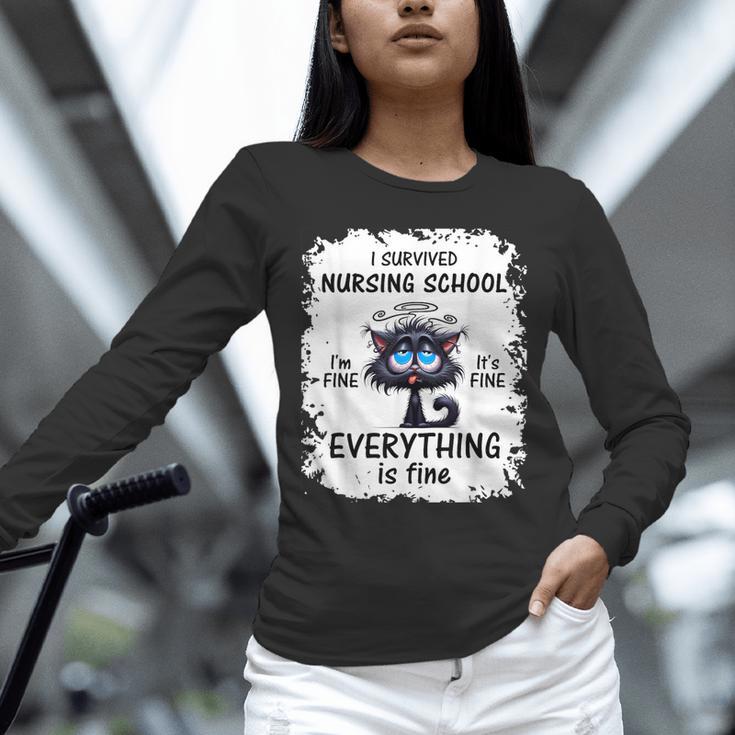 I Survived Nursing School Graduation 2025 Unisex Long Sleeve T-Shirt