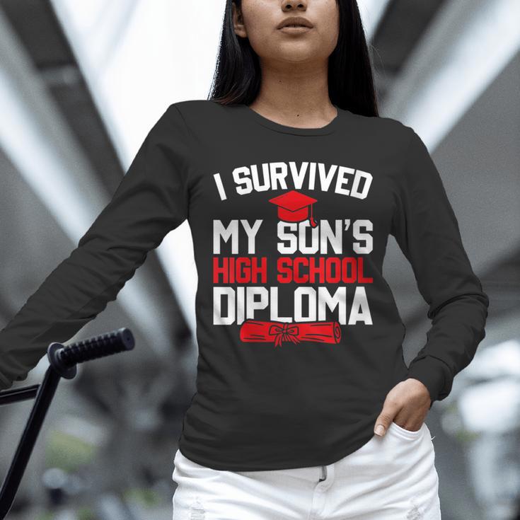 I Survived My Son's High School Diploma Graduation Unisex Long Sleeve T-Shirt