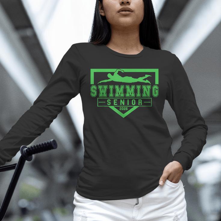 Swimming Senior Night Swim Senior 2026 Graduation 32 Unisex Long Sleeve T-Shirt
