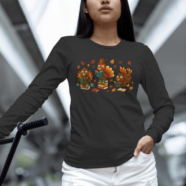 Teacher Fall Thanksgiving Turkey Reading Books Lovers Unisex Long Sleeve T-Shirt Teacher Fall Thanksgiving Turkey Reading Books Lovers Unisex Long Sleeve T-Shirt
