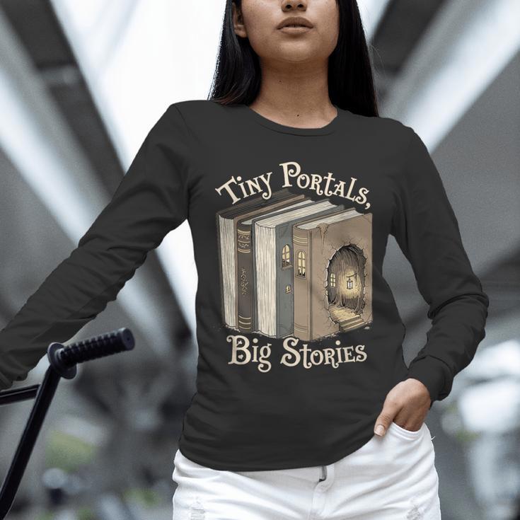 Tiny Portals Big Stories Book Nook Fantasy Gateway Unisex Long Sleeve T-Shirt