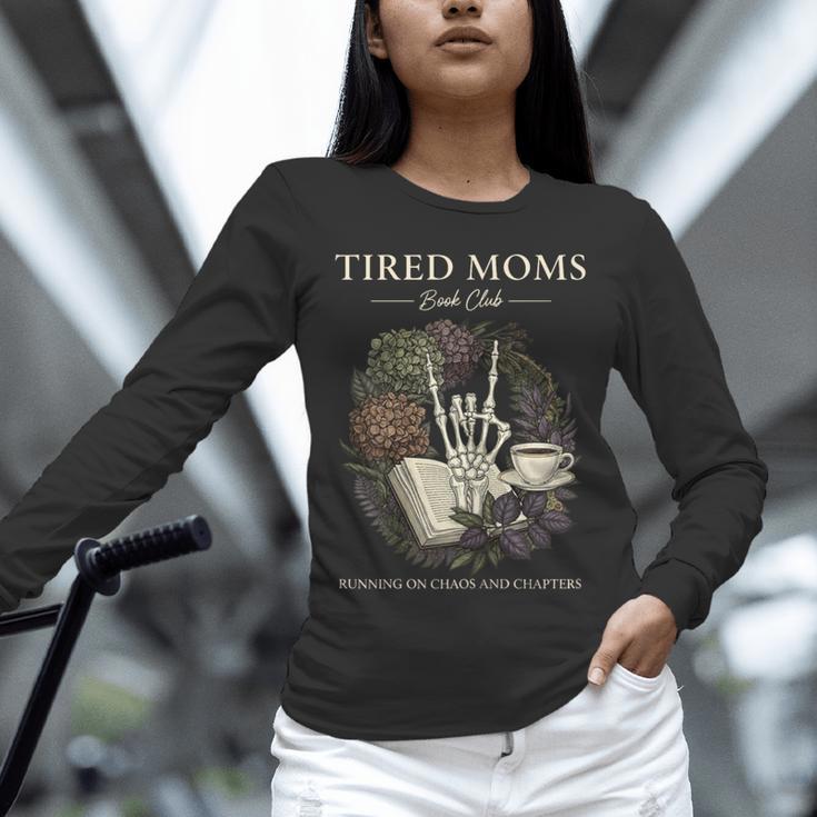 Tired Moms Book Club Dark Floral Coffee Skeleton Unisex Long Sleeve T-Shirt Tired Moms Book Club Dark Floral Coffee Skeleton Unisex Long Sleeve T-Shirt