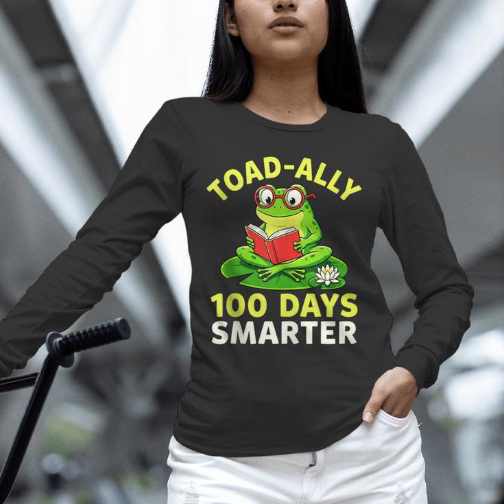 Toad-Ally 100 Days Smarter Frog Reading Book 100 School Day Unisex Long Sleeve T-Shirt Toad-Ally 100 Days Smarter Frog Reading Book 100 School Day Unisex Long Sleeve T-Shirt