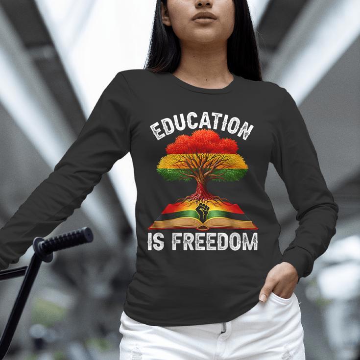 History Education Is Freedom Books Black History Unisex Long Sleeve T-Shirt History Education Is Freedom Books Black History Unisex Long Sleeve T-Shirt