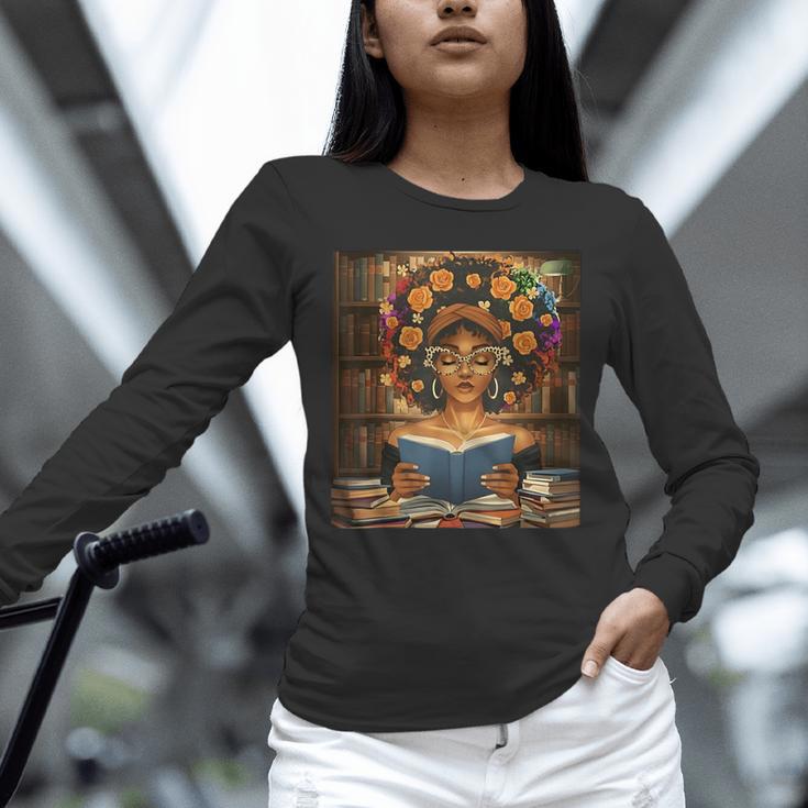 History Month Black Afro Girl Women Book Lovers Flower Unisex Long Sleeve T-Shirt History Month Black Afro Girl Women Book Lovers Flower Unisex Long Sleeve T-Shirt