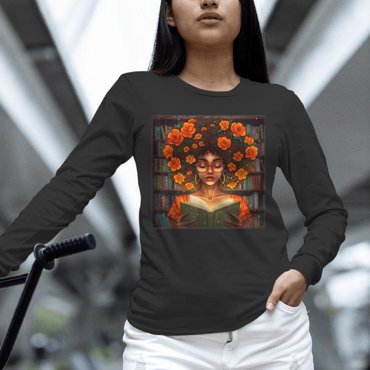 History Month Black Afro Girl Women Book Lovers Unisex Long Sleeve T-Shirt History Month Black Afro Girl Women Book Lovers Unisex Long Sleeve T-Shirt