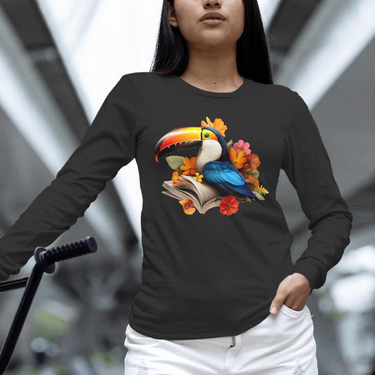 Toucan Reading Book Unisex Long Sleeve T-Shirt Toucan Reading Book Unisex Long Sleeve T-Shirt