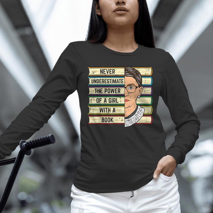 Never Underestimate Girl Read Book Reading Librarian Women Unisex Long Sleeve T-Shirt