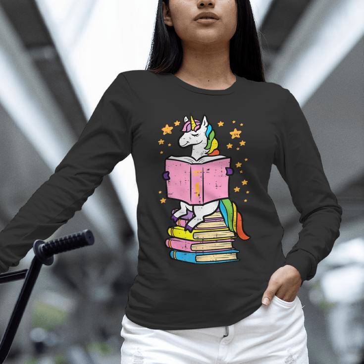 Unicorn Read Reading Book Librarian America Girls Women Unisex Long Sleeve T-Shirt Unicorn Read Reading Book Librarian America Girls Women Unisex Long Sleeve T-Shirt