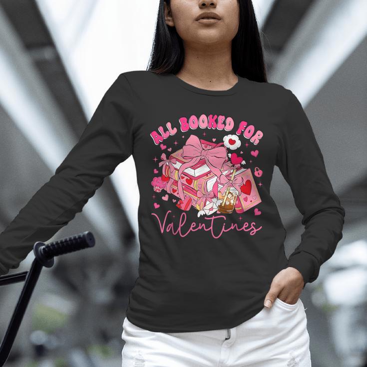 Valentine All Booked Book Coffee Coquette Bow Girl Women Unisex Long Sleeve T-Shirt Valentine All Booked Book Coffee Coquette Bow Girl Women Unisex Long Sleeve T-Shirt