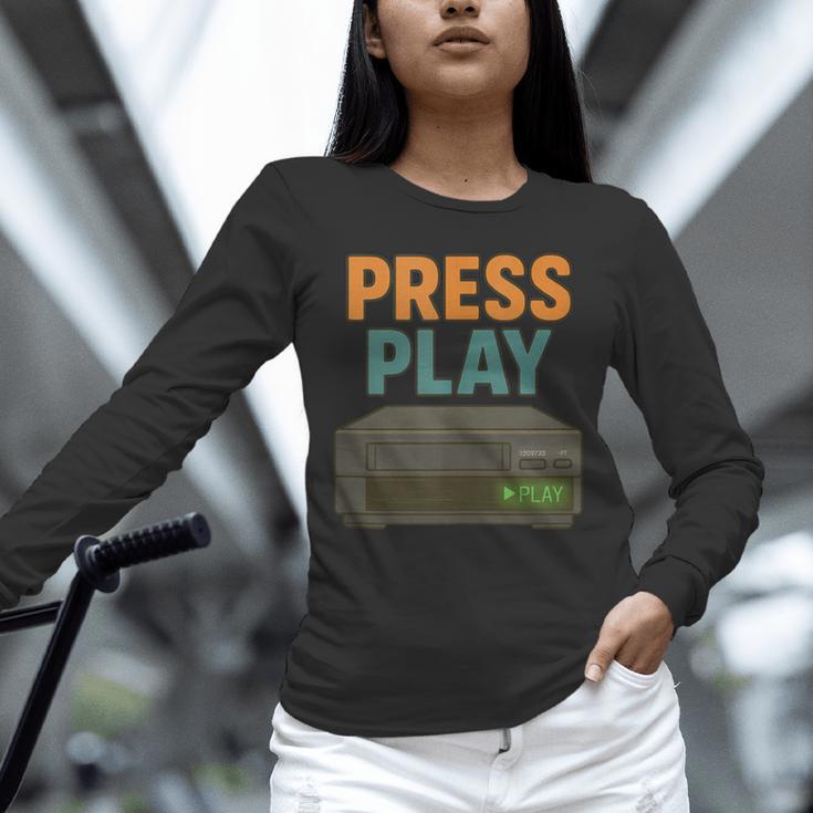 VHS Cassette Retro Analog Nostalgia Theme Unisex Long Sleeve T-Shirt VHS Cassette Retro Analog Nostalgia Theme Unisex Long Sleeve T-Shirt