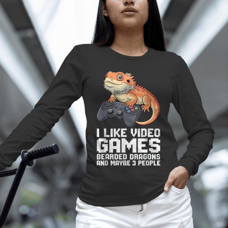 I Like Video Games Bearded Dragon Gamer Introvert Mood Unisex Long Sleeve T-Shirt I Like Video Games Bearded Dragon Gamer Introvert Mood Unisex Long Sleeve T-Shirt