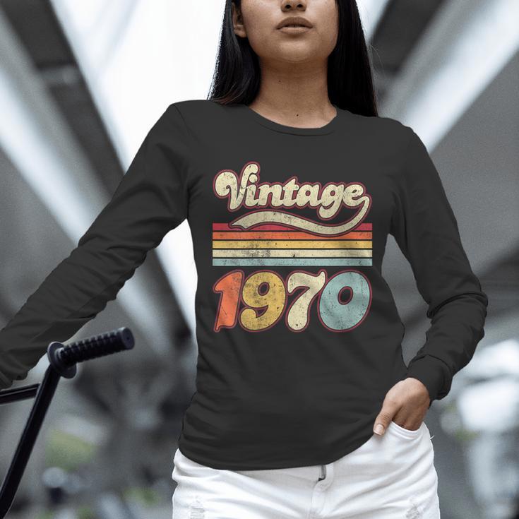 Vintage 1970 Birthday Retro Style 70's Born Nostalgia Outfit Unisex Long Sleeve T-Shirt