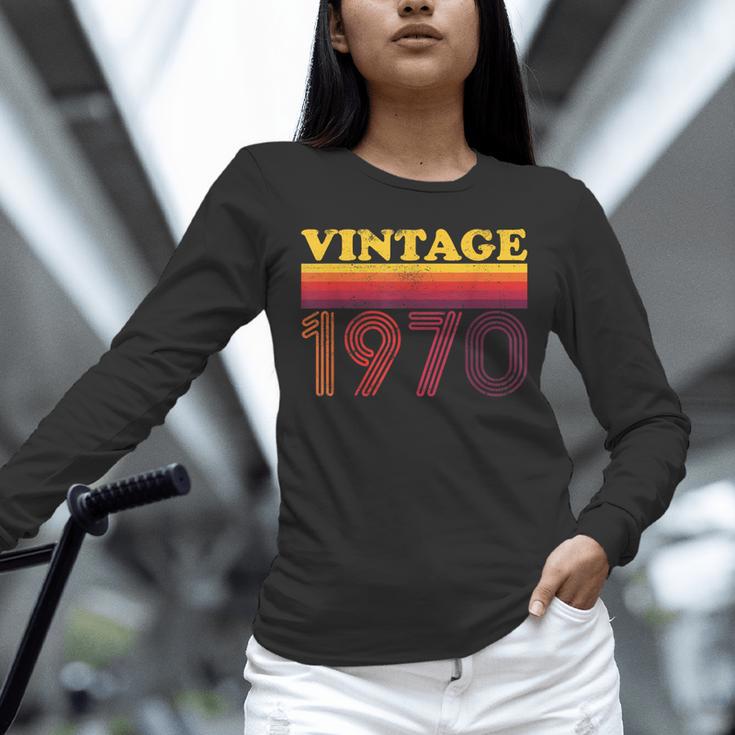Vintage 1970 Retro Style 70's Born Nostalgia Vibes Birthday Unisex Long Sleeve T-Shirt