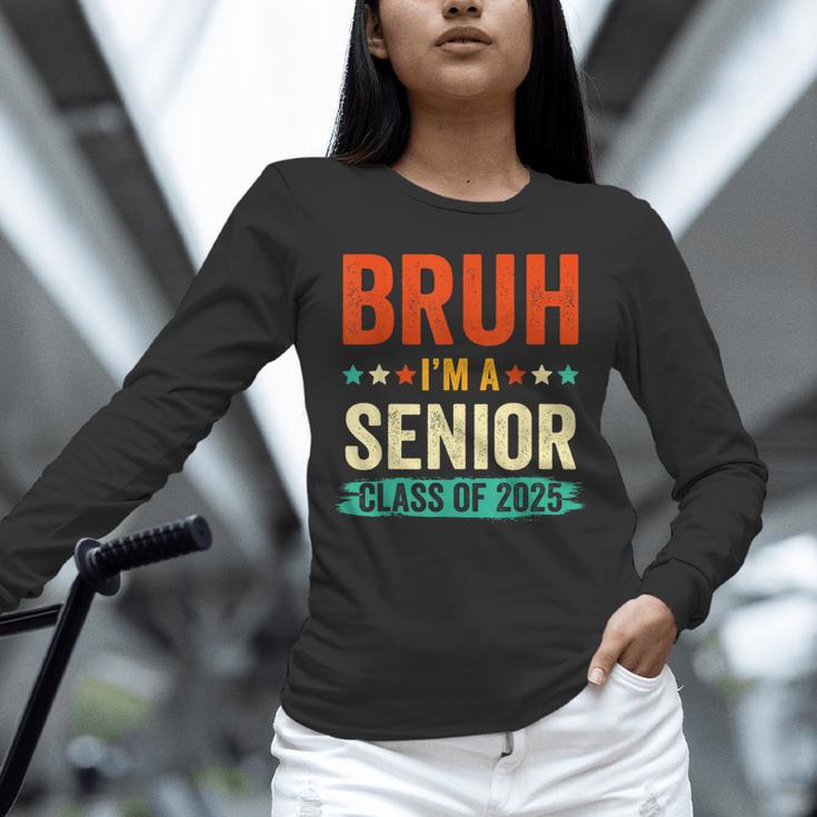 Vintage Bruh I'm A Senior Class Of 2025 Graduation Women Men Unisex Long Sleeve T-Shirt
