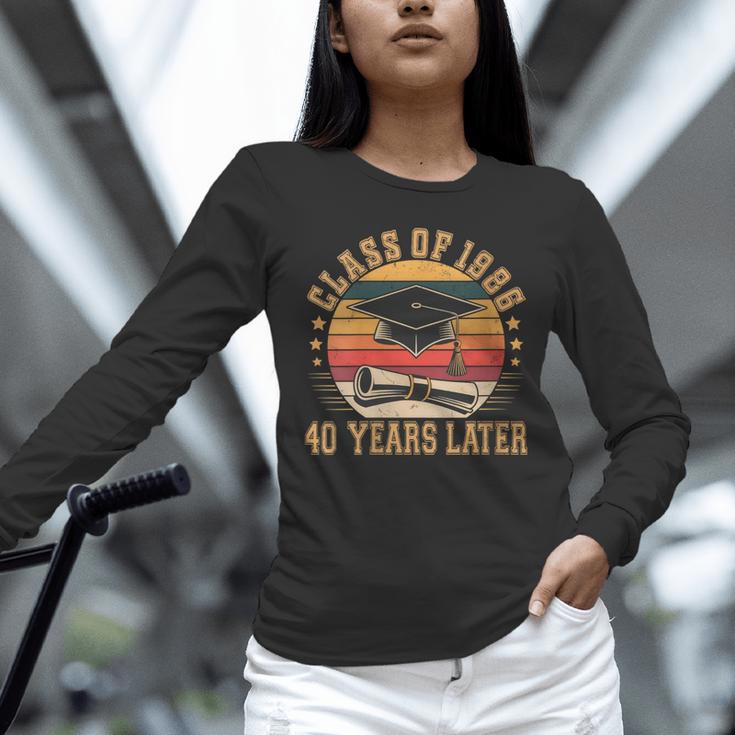 Vintage Class Of 1986 40 Years Later Reunion 40th Graduation Unisex Long Sleeve T-Shirt