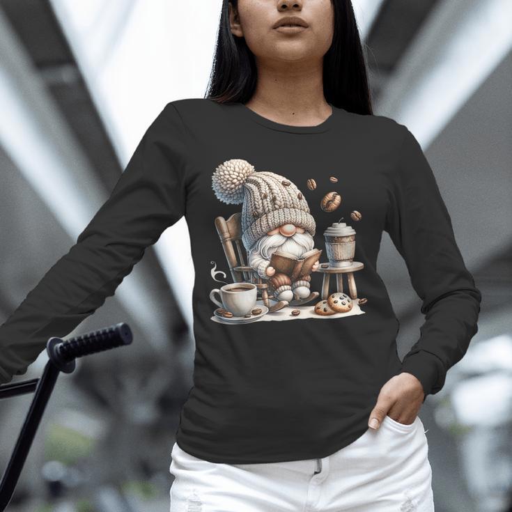 Vintage Cute Gnome Reading Book Coffee Cute Gnome Graphic Unisex Long Sleeve T-Shirt Vintage Cute Gnome Reading Book Coffee Cute Gnome Graphic Unisex Long Sleeve T-Shirt