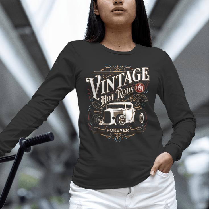Vintage Hot Rods USA Forever Classic Car Nostalgia Unisex Long Sleeve T-Shirt
