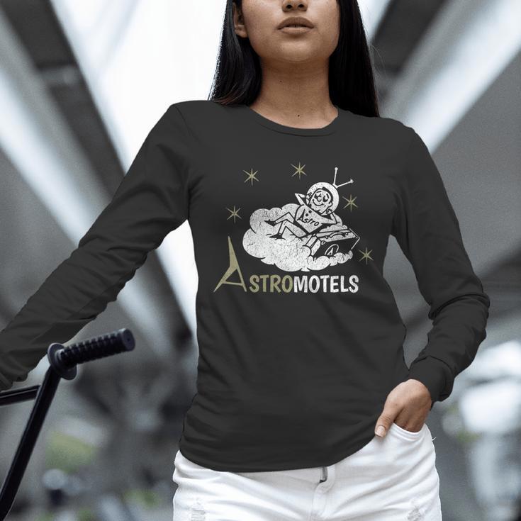 Vintage Hotel Matchbook Astro Motels 50s Retro Spaceman Unisex Long Sleeve T-Shirt