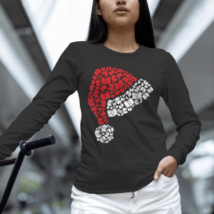 Vintage Retro Christmas Book Xmas Santa Hat Pajama Holiday Unisex Long Sleeve T-Shirt