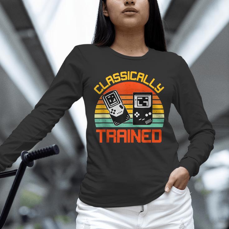 Vintage Retro Classically Trained Video Game 90s Nostalgia Unisex Long Sleeve T-Shirt Vintage Retro Classically Trained Video Game 90s Nostalgia Unisex Long Sleeve T-Shirt