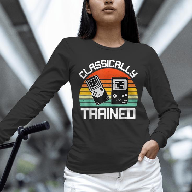 Vintage Retro Classically Trained Video Game 90s Nostalgia Unisex Long Sleeve T-Shirt Vintage Retro Classically Trained Video Game 90s Nostalgia Unisex Long Sleeve T-Shirt