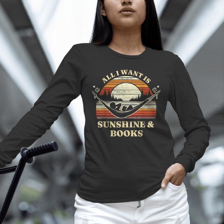 All I Want Is Sunshine & Books Summer Reading Unisex Long Sleeve T-Shirt